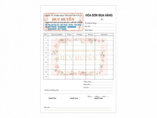 In hóa đơn bán hàng