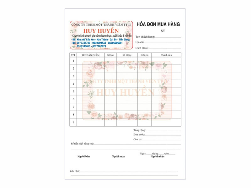 In hóa đơn bán hàng